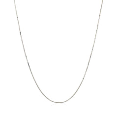 14k White Gold Classic Box Chain 0.45mm