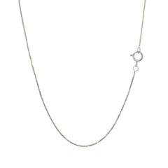 14k White Gold Classic Box Chain 0.45mm