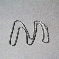 14k White Gold Classic Box Chain 1.4mm