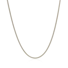 18k White Gold Round Wheat Chain 1.4mm