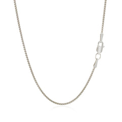 18k White Gold Round Wheat Chain 1.4mm