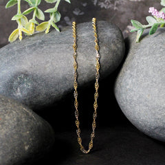 2.0mm 14k Two-Tone Gold Singapore Chain