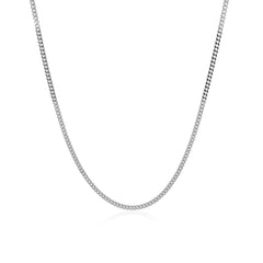 14k White Gold Gourmette Chain 1.5mm