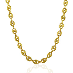 6.9mm 14k Yellow Gold Puffed Mariner Link Chain