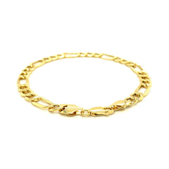 6.5mm 14k Yellow Gold Lite Figaro Bracelet