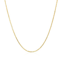10k Yellow Gold Cable Chain 1.1mm