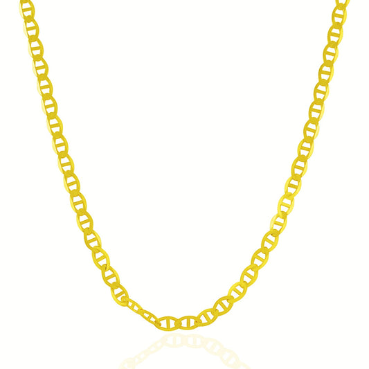 4.5mm 10k Yellow Gold Mariner Link Chain