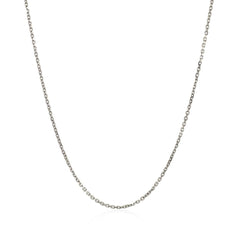 18k White Gold Cable Chain 1.1mm