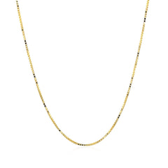 14k Yellow Gold Classic Box Chain 0.7mm