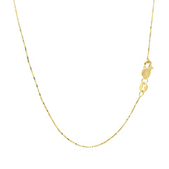 18k Yellow Gold Box Chain 0.6mm