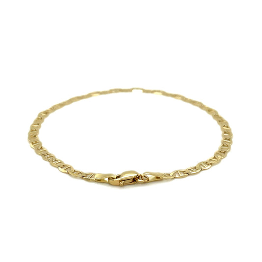 3.2mm 10k Yellow Gold Mariner Link Bracelet