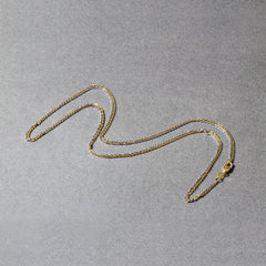 14k Two-Tone Double Strand Cable Pendant Chain 1.1mm