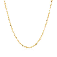 14k Yellow Gold Singapore Chain 1.5mm