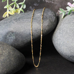 14k Yellow Gold Singapore Chain 1.5mm