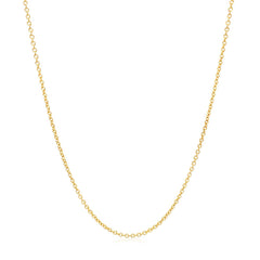 14k Yellow Gold Round Cable Link Chain 1.2mm