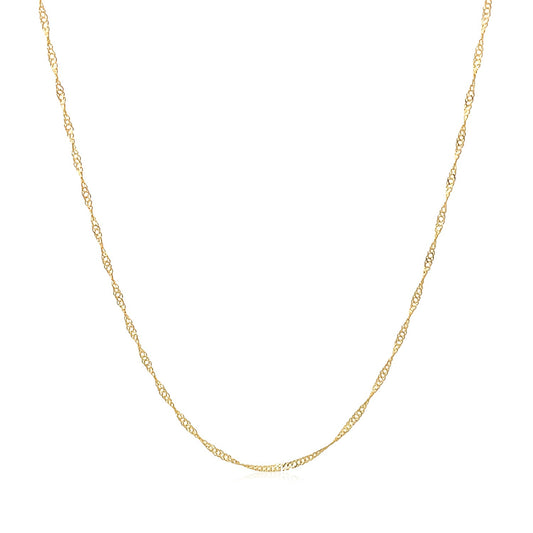 14k Yellow Gold Singapore Chain 0.6mm