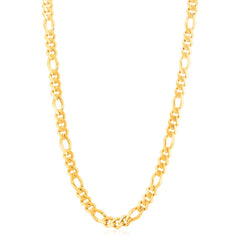 14k Yellow Gold High Polish Modern Lite Figaro Chain (8.0mm)
