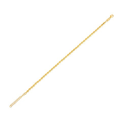 14k Yellow Gold Spaced Bead Bracelet (3mm)