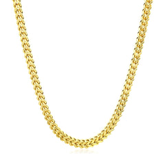 3.2mm 14k Yellow Gold Square Franco Chain