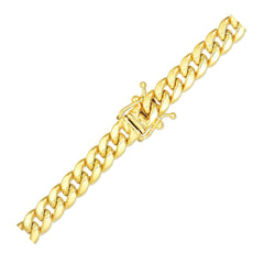 6.15mm 10k Yellow Gold Semi Solid Miami Cuban Chain