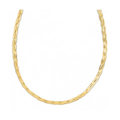 14k Yellow Gold Braided Herringbone Chain