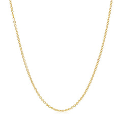 14k Yellow Gold Round Cable Link Chain 1.3mm