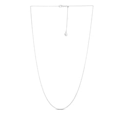 Adjustable Cable Chain in 14k White Gold (1.0mm)