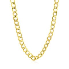 6.1mm 10k Yellow Gold Curb Chain