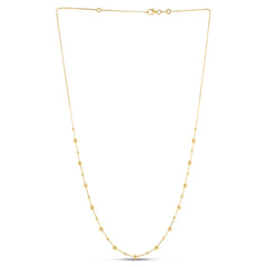 14k Yellow Gold Bead Necklace