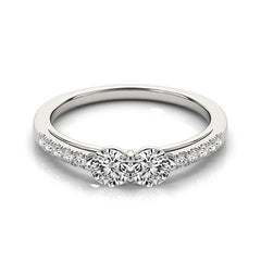 14k White Gold Two Stone Round Diamond Ring (5/8 cttw)