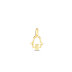 14k Yellow Gold Mini Hamsa Charm