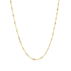 14k Yellow Gold Singapore Chain 1.5mm