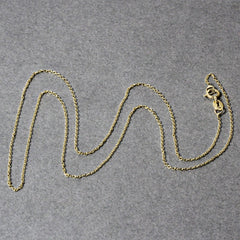 14k Yellow Gold Diamond Cut Cable Link Chain 0.8mm