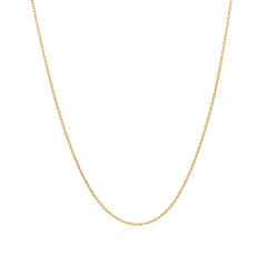 14k Yellow Gold Oval Cable Link Chain 0.6mm