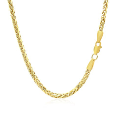 2.7mm 14k Yellow Gold Lite Diamond Cut Round Franco Chain