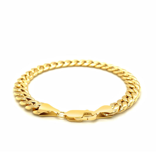 8.0mm 10k Yellow Gold Light Miami Cuban Bracelet