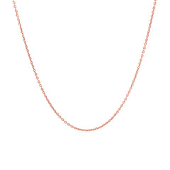 14k Pink Gold Round Cable Link Chain 1.1mm