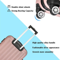 3-in-1 Multifunctional Large Capacity Traveling Storage Suitcase Luggage Set Rose Gold