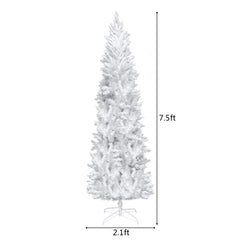 7.5ft Flocking Tied Light Christmas Tree