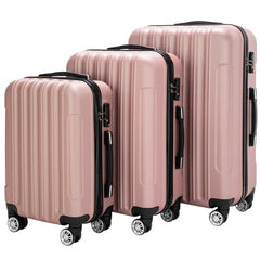 3-in-1 Multifunctional Large Capacity Traveling Storage Suitcase Luggage Set Rose Gold