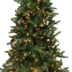 7.5ft Flocking Tied Light Christmas Tree